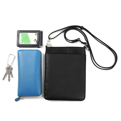 長財布と大型スマホが入るポシェット